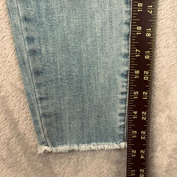 Guess Women's Jeans Size 29 Skinny Frayed Hem Ankle Casual Blue Denim Light Wash - Picture 3 of 13